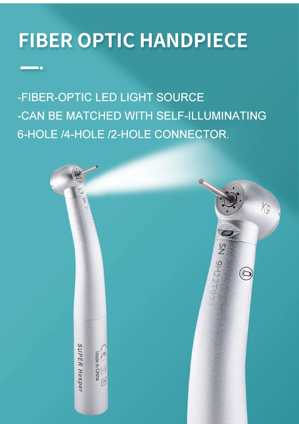 Dentist M900L Fiber Optic LED High Speed Air Turbine Handpiec Handpiece For Kavo Quick Coupling Super Powerful Tool