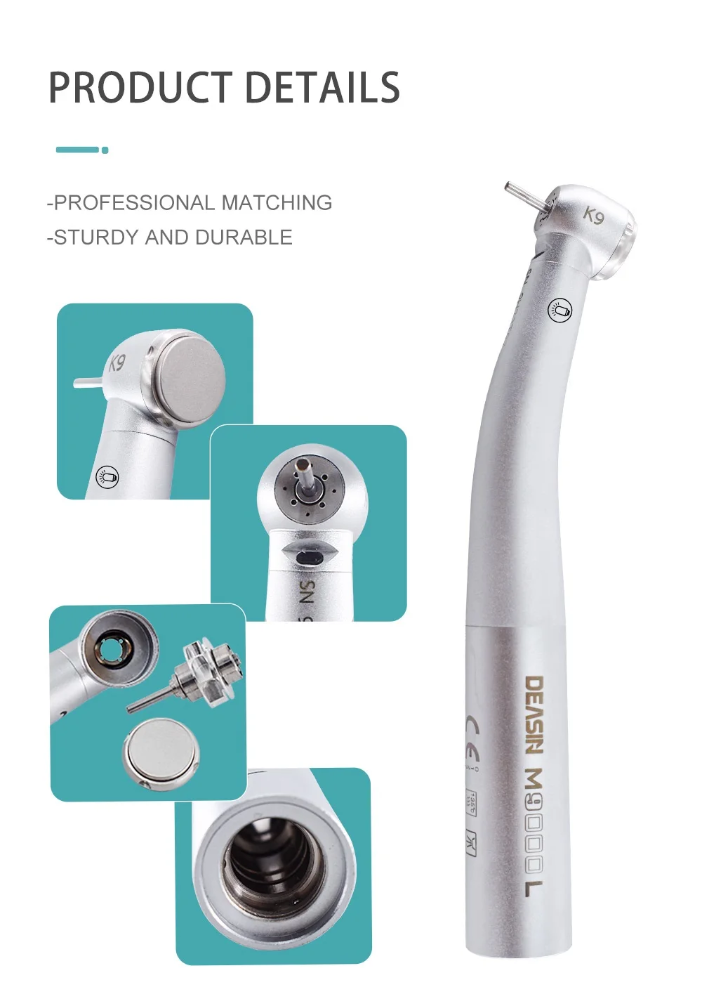 Dentist M900L Fiber Optic LED High Speed Air Turbine Handpiec Handpiece For Kavo Quick Coupling Super Powerful Tool