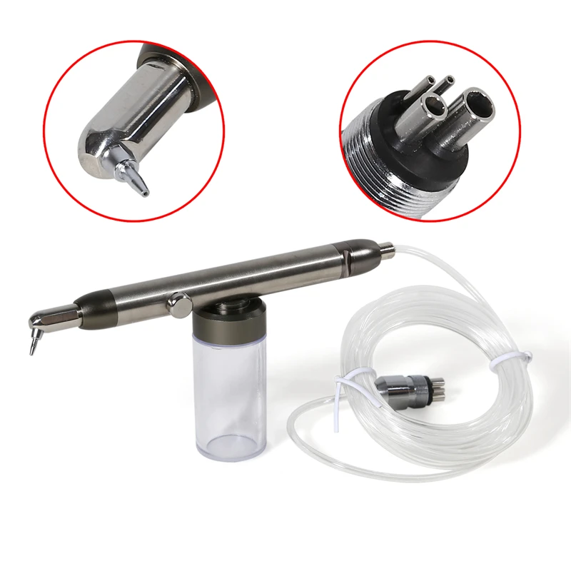 Dental Micro blaster Unit Sandblasting Alumina Oxide 360° Air Polisher Abrasion 4Hole Dentistry Cleaning Tools