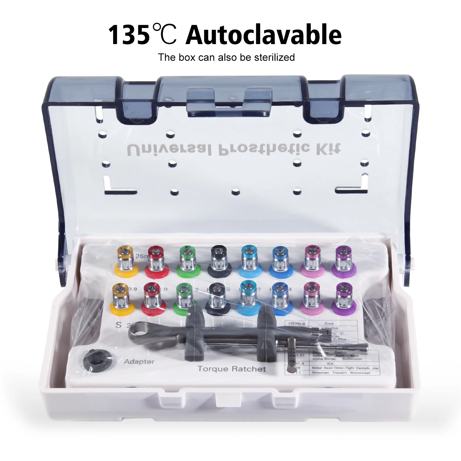 Dental Implant Prosthetic Universal Wrench kit Ratchet Drivers Implant NEW +Box High Quality Dentist Screwdriver