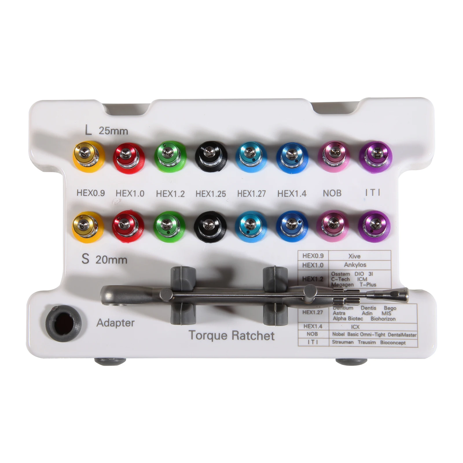 Dental Implant Prosthetic Universal Wrench kit Ratchet Drivers Implant NEW +Box High Quality Dentist Screwdriver