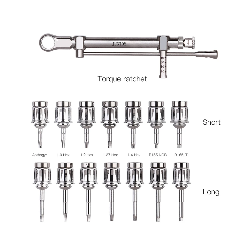 Dental Screwdriver Torque Wrench Ratchet Dentistry Screwdriver Tools Long & Short Dentistry Implant Restoration Tools