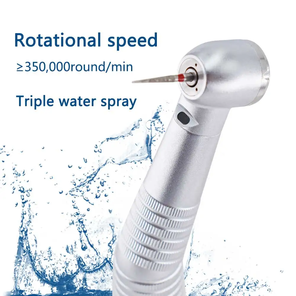 Dental Fiber Optic Handpiece LED Standard Head Turbine Fit KV Quick Coupling