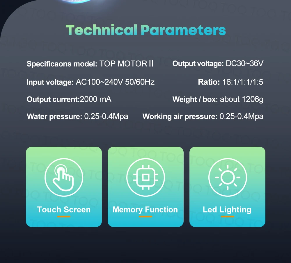 TOQ Dentist Low&High Speed Dental TOP LED Fiber Optic Brushless Electric Micromotor Handpiece Set Fit To E Type 1:5/4:1/1:1