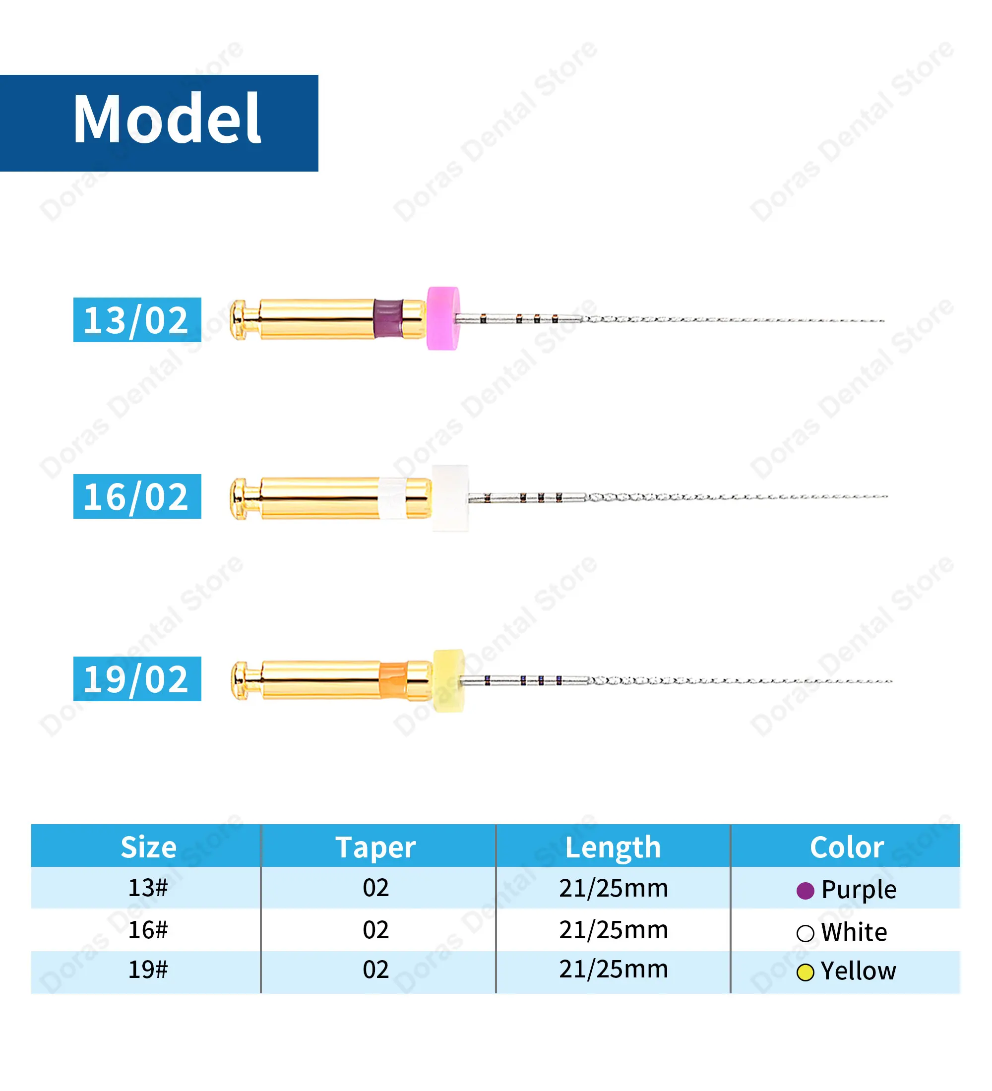 6pcs Teeth Whitening Dental Instrument Endo Rotary Endodontic Files Dental Endo Motor Files Instrument Path Glide Files Dentistr
