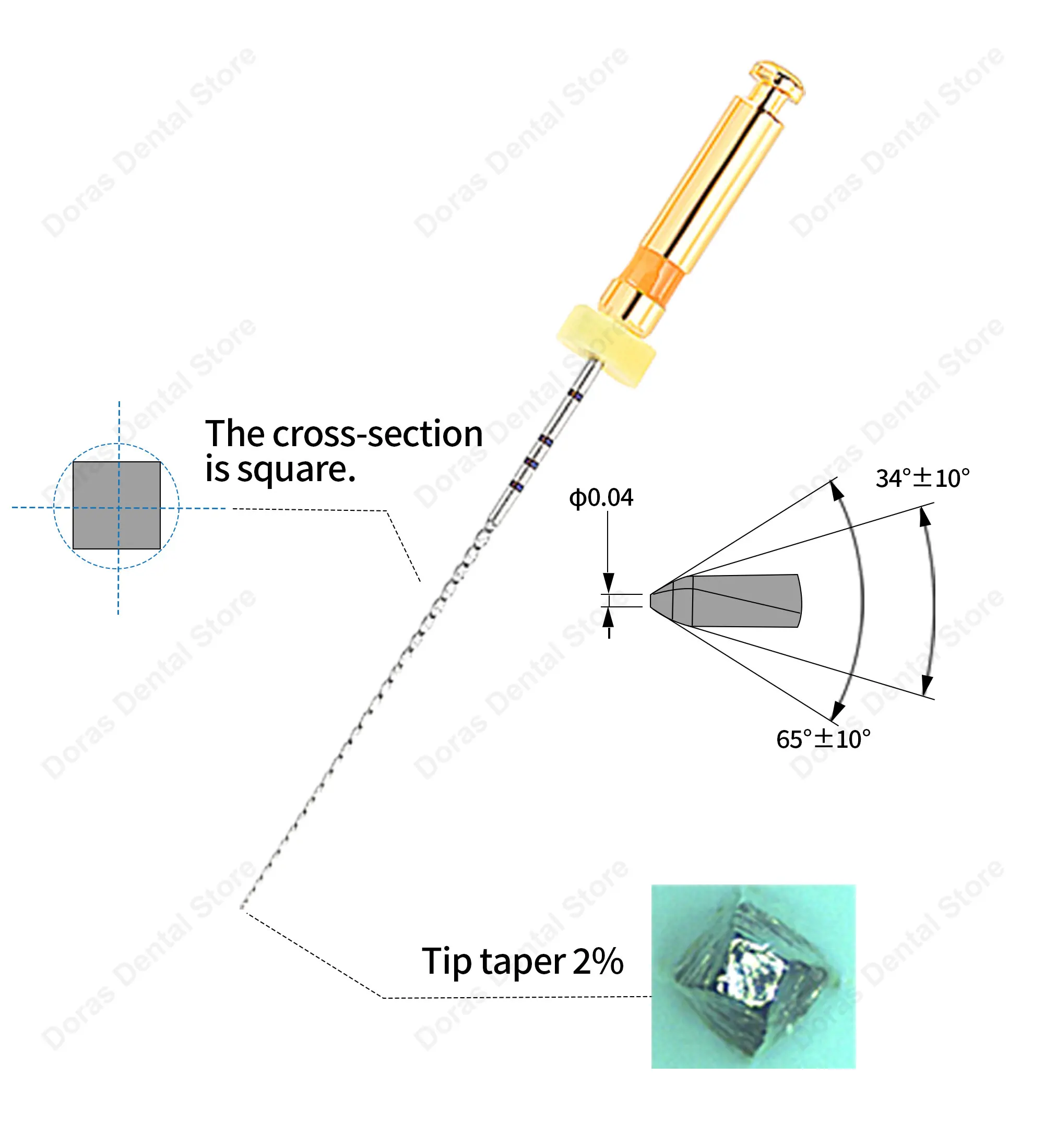 6pcs Teeth Whitening Dental Instrument Endo Rotary Endodontic Files Dental Endo Motor Files Instrument Path Glide Files Dentistr