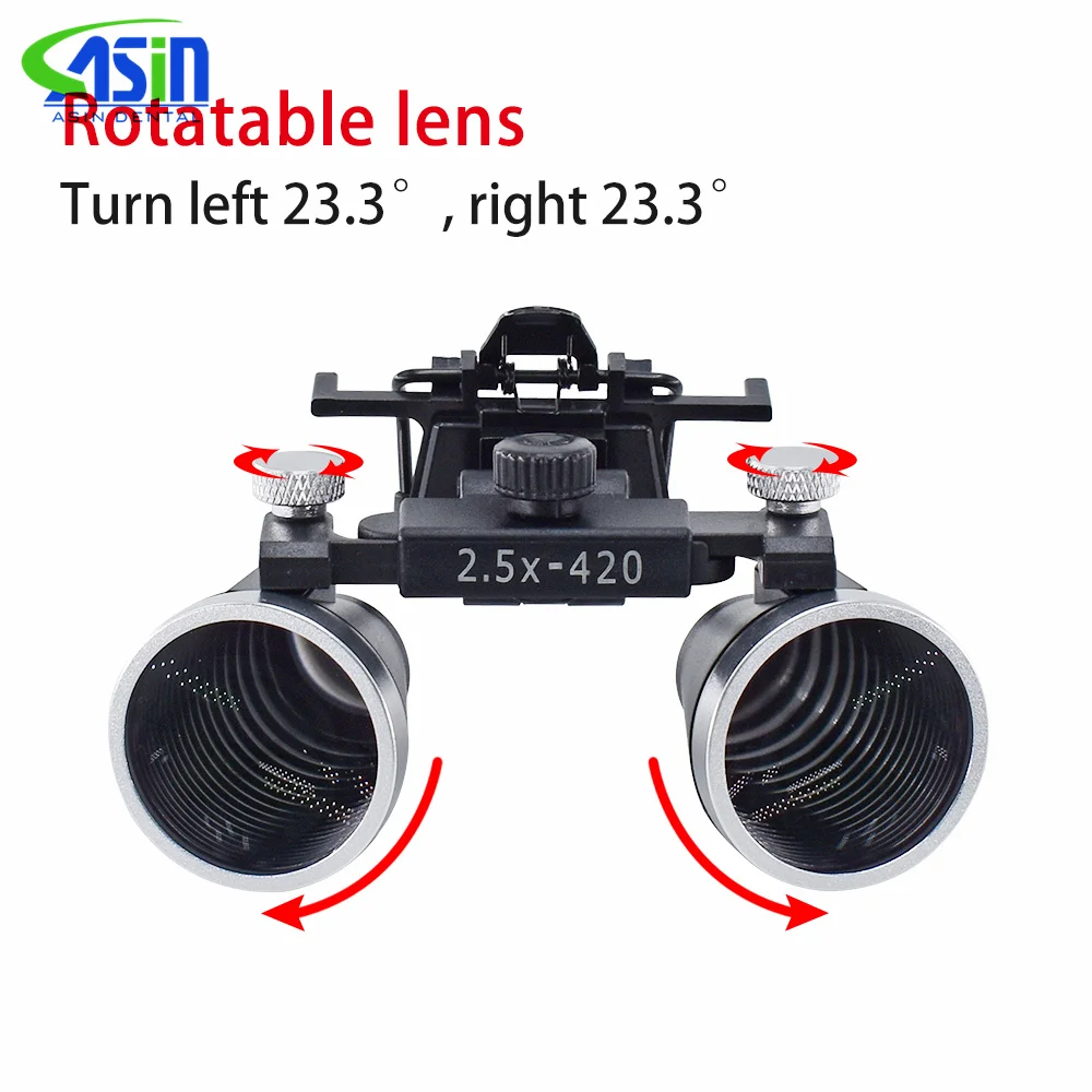 DEASIN Binocular Dental Loupes 2.5X 3.5X Optical Lens With Clip Adjustable Magnifying Glass for Medical Oral ENT Surgery Lupa
