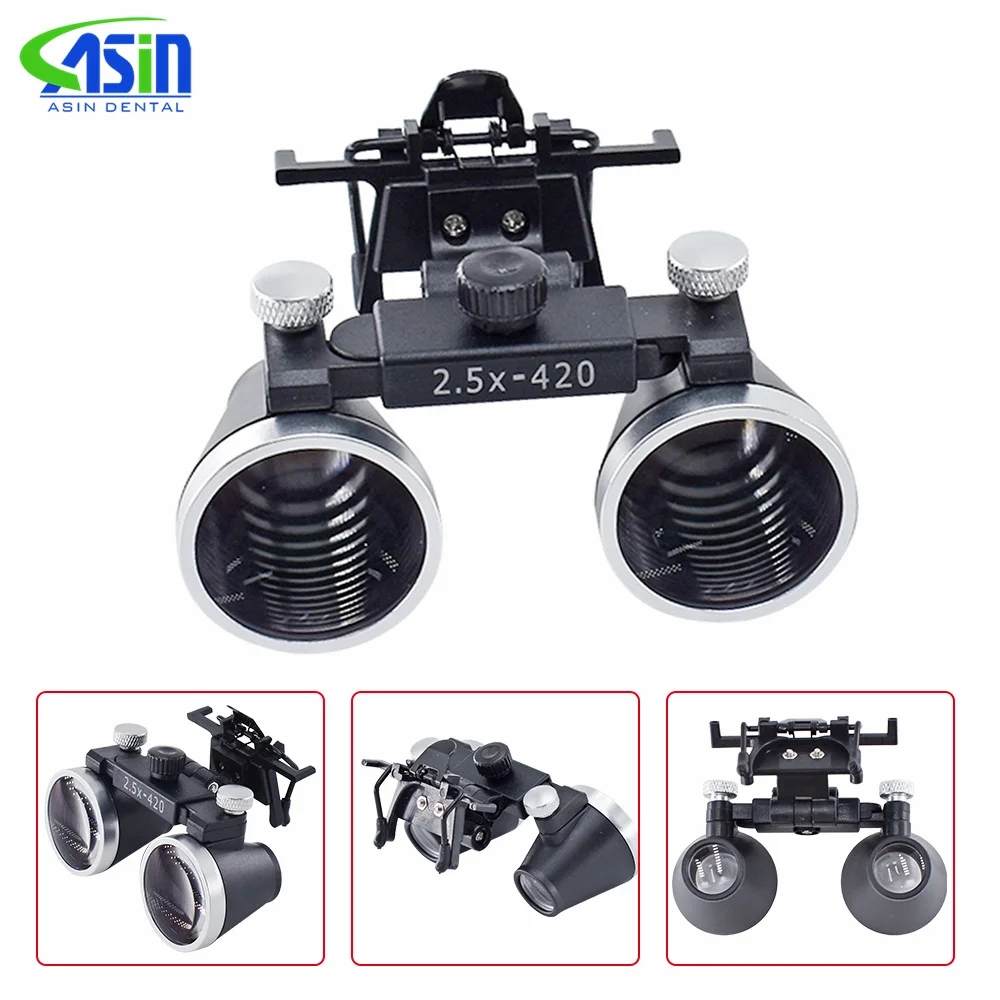 DEASIN Binocular Dental Loupes 2.5X 3.5X Optical Lens With Clip Adjustable Magnifying Glass for Medical Oral ENT Surgery Lupa