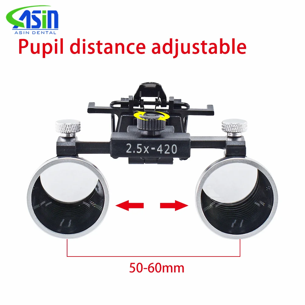 DEASIN Binocular Dental Loupes 2.5X 3.5X Optical Lens With Clip Adjustable Magnifying Glass for Medical Oral ENT Surgery Lupa