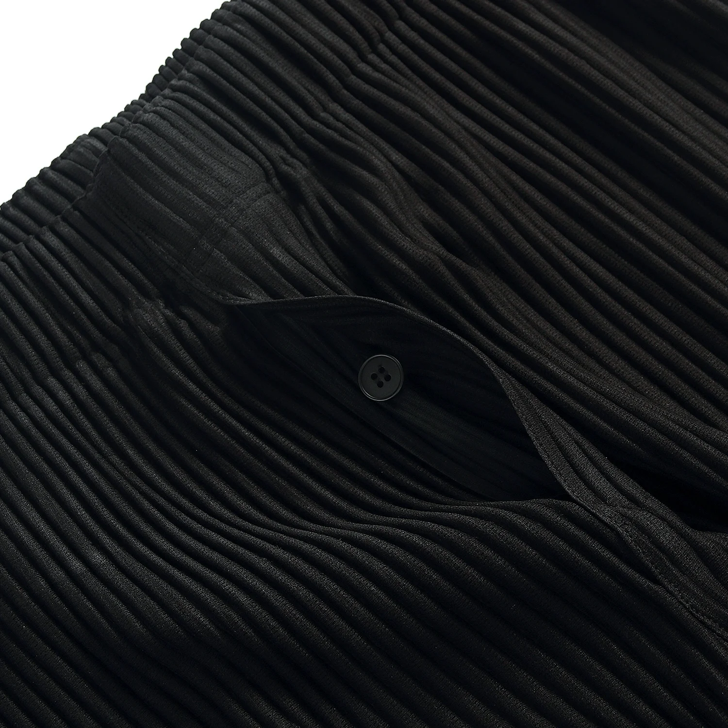 Miyake Pleated Straight Pants Men Clothing Black Pencil Cropped Pants Street Wears Men Japanese Style Ankle Length Pants