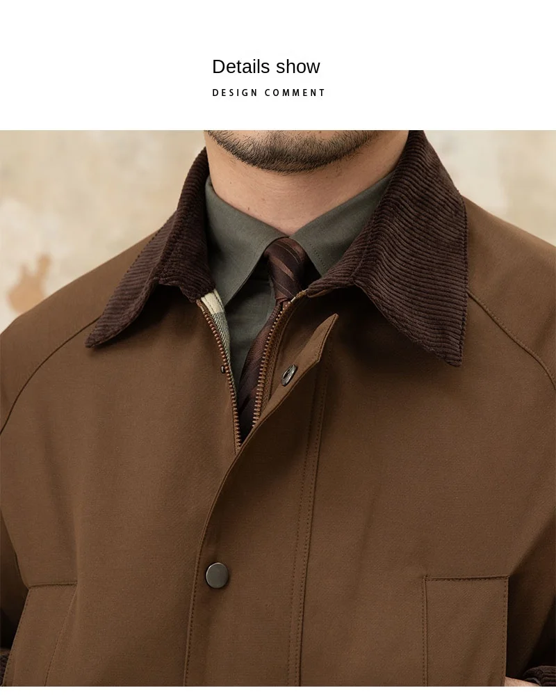 Deer Sanxian Business Retro Outdoor Waist Hunting Wear Windproof Jacket Men's British All-match Waterproof Fashion Jacket