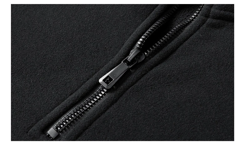 Plus Velvet Sweater Men's L-9XL Large Size Winter Polar Fleece Stand-up Collar Half-zipper Long-sleeved Solid Color Coat Promo