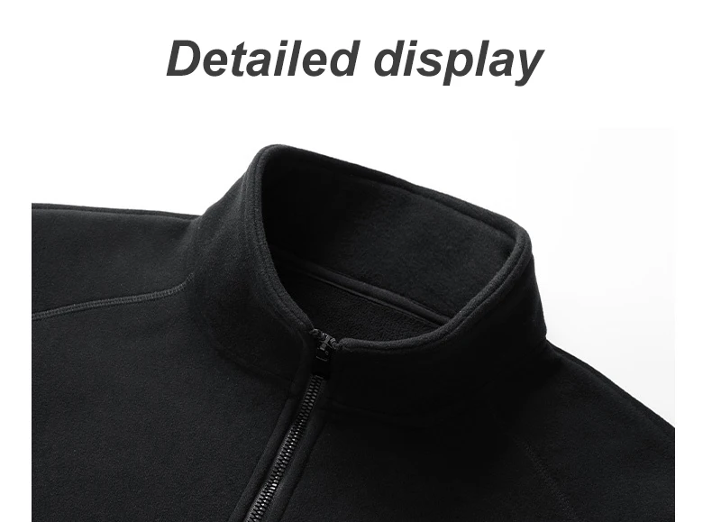 Plus Velvet Sweater Men's L-9XL Large Size Winter Polar Fleece Stand-up Collar Half-zipper Long-sleeved Solid Color Coat Promo