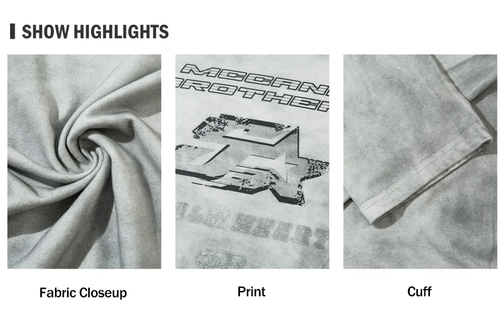 Letter Print Double-sided Printed T-shirt Mens High Street Washed Loose Cotton Tee Men Long Sleeve Crew Neck Tee Men