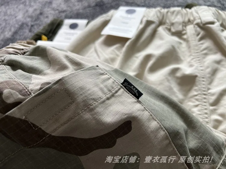 American Retro Amekaji 3D Patch Pocket Washed Workwear Loose Straight Camo Summer Cargo Shorts for Men High Quality 100% Cotton