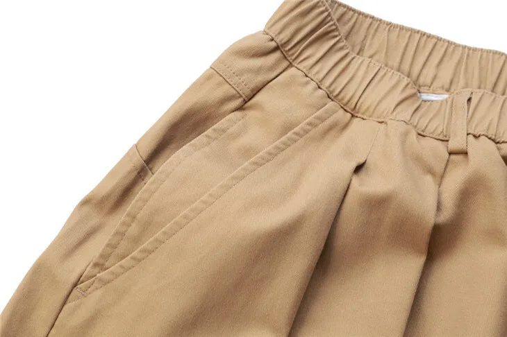 Men's Ultra Loose Wide Leg Pants Amikaji Balloon Cargo Pants Sold Color Cityboy Work Pants Autumn Casual Curved Knife Pants