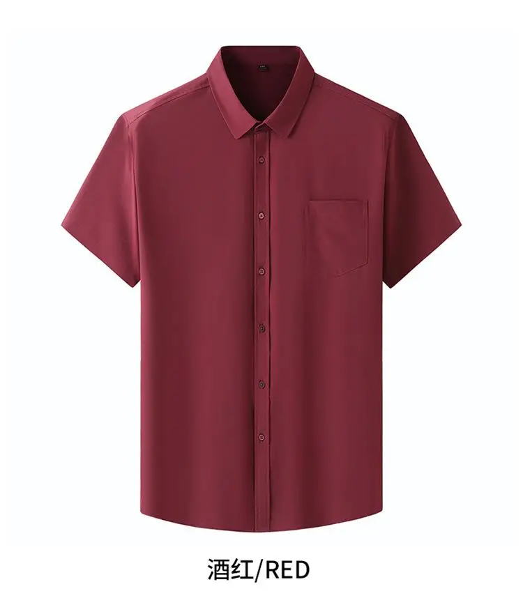 Men Shirt Plus Size Summer Short Sleeve Business Work Shirt Loose Fit Comfortable Oversized T Shirt designer clothes men