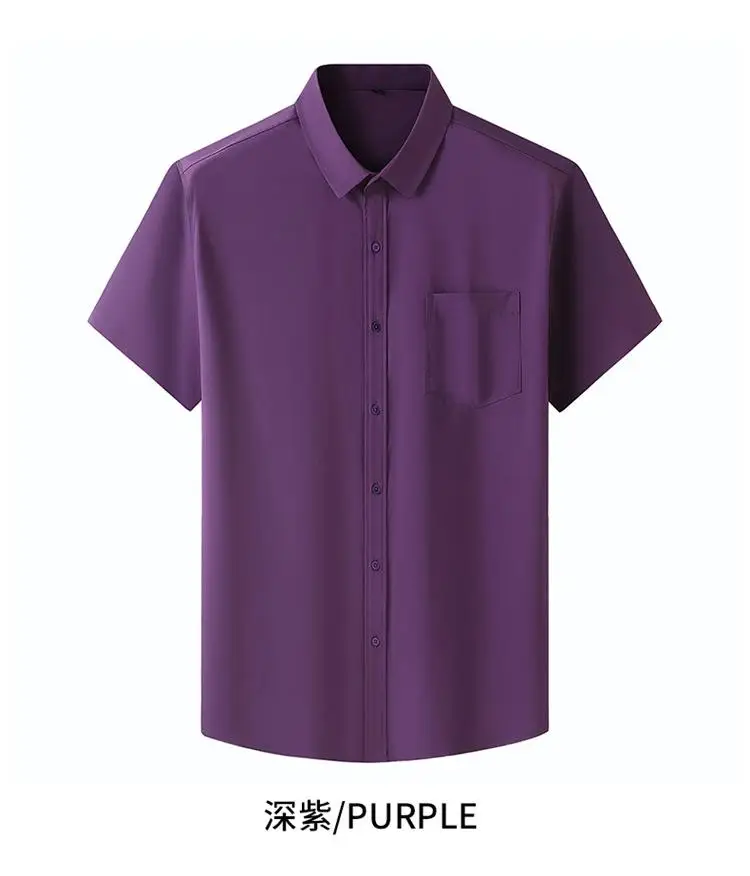Men Shirt Plus Size Summer Short Sleeve Business Work Shirt Loose Fit Comfortable Oversized T Shirt designer clothes men