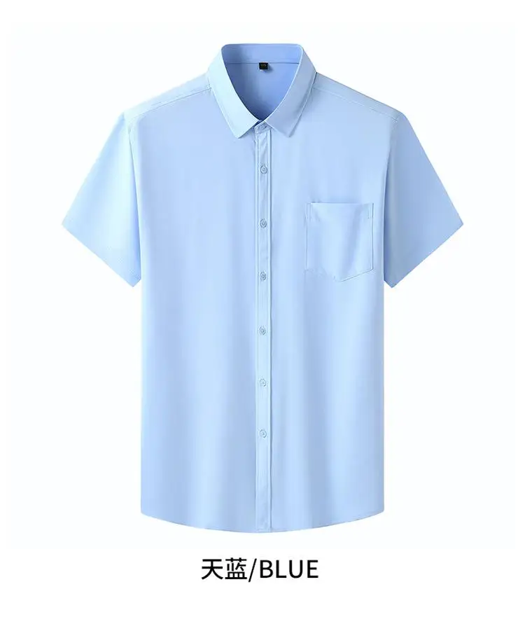 Men Shirt Plus Size Summer Short Sleeve Business Work Shirt Loose Fit Comfortable Oversized T Shirt designer clothes men