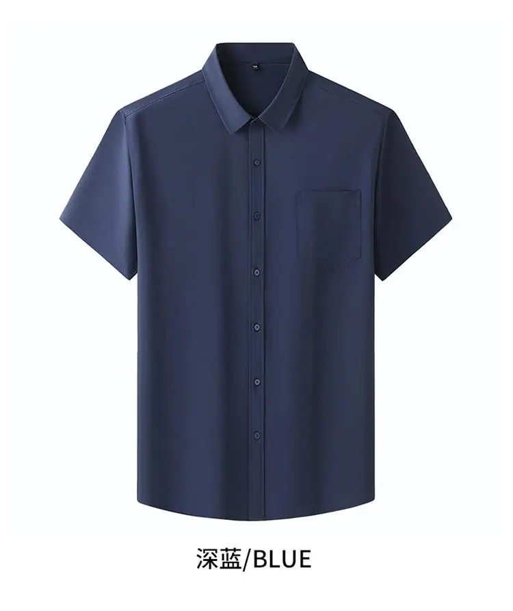 Men Shirt Plus Size Summer Short Sleeve Business Work Shirt Loose Fit Comfortable Oversized T Shirt designer clothes men