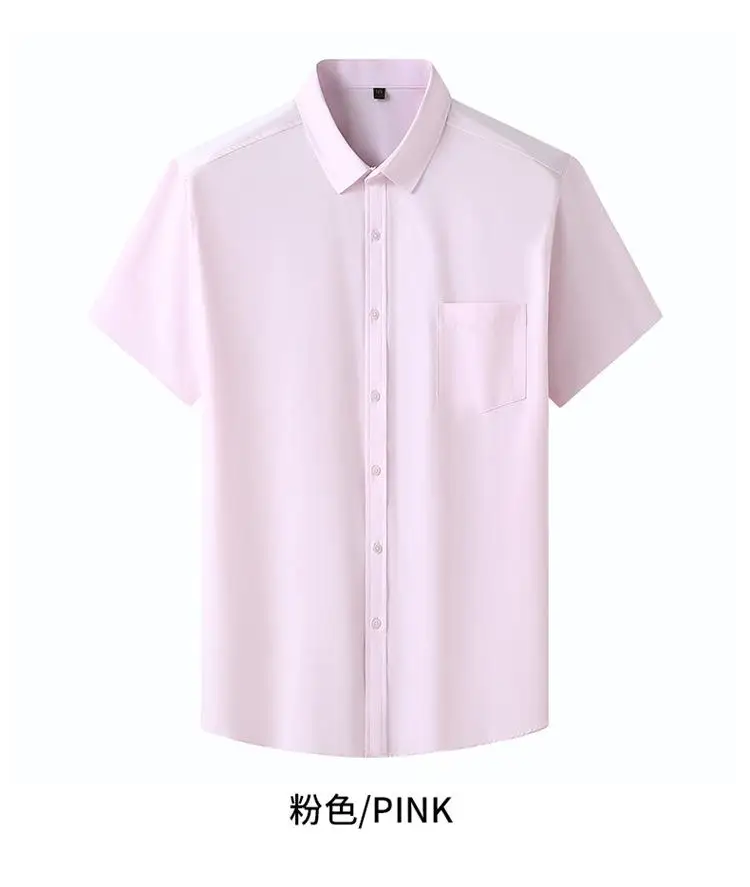 Men Shirt Plus Size Summer Short Sleeve Business Work Shirt Loose Fit Comfortable Oversized T Shirt designer clothes men