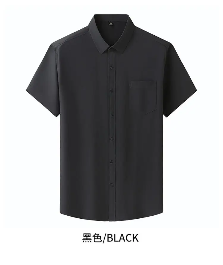 Men Shirt Plus Size Summer Short Sleeve Business Work Shirt Loose Fit Comfortable Oversized T Shirt designer clothes men