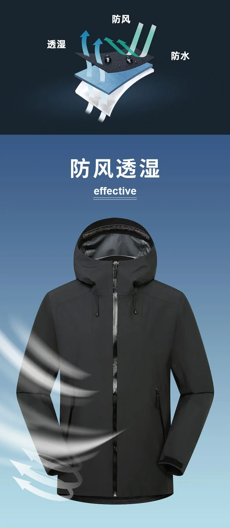 ARC New Storm Jacket Lovers Outdoor Sports Camping Mountain Skiing Trend Fashion British Wind Leisure Waterproof Storm Jacket