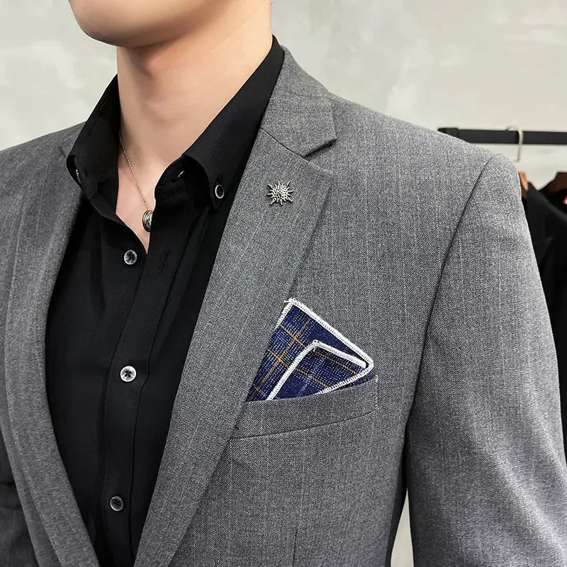 High-Quality Two-Piece Groom Wedding Suit Business Casual Banquet Costume for Men Luxury Ensemble with Trousers