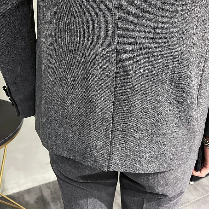 High-Quality Two-Piece Groom Wedding Suit Business Casual Banquet Costume for Men Luxury Ensemble with Trousers