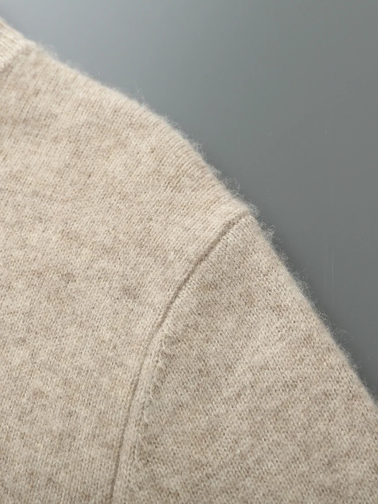 Choice High Quality Men Zipper Wool Cardigan Cashmere Sweater Autumn Winter Thick Smart Casual 100% Merino Wool Knitwear Tops