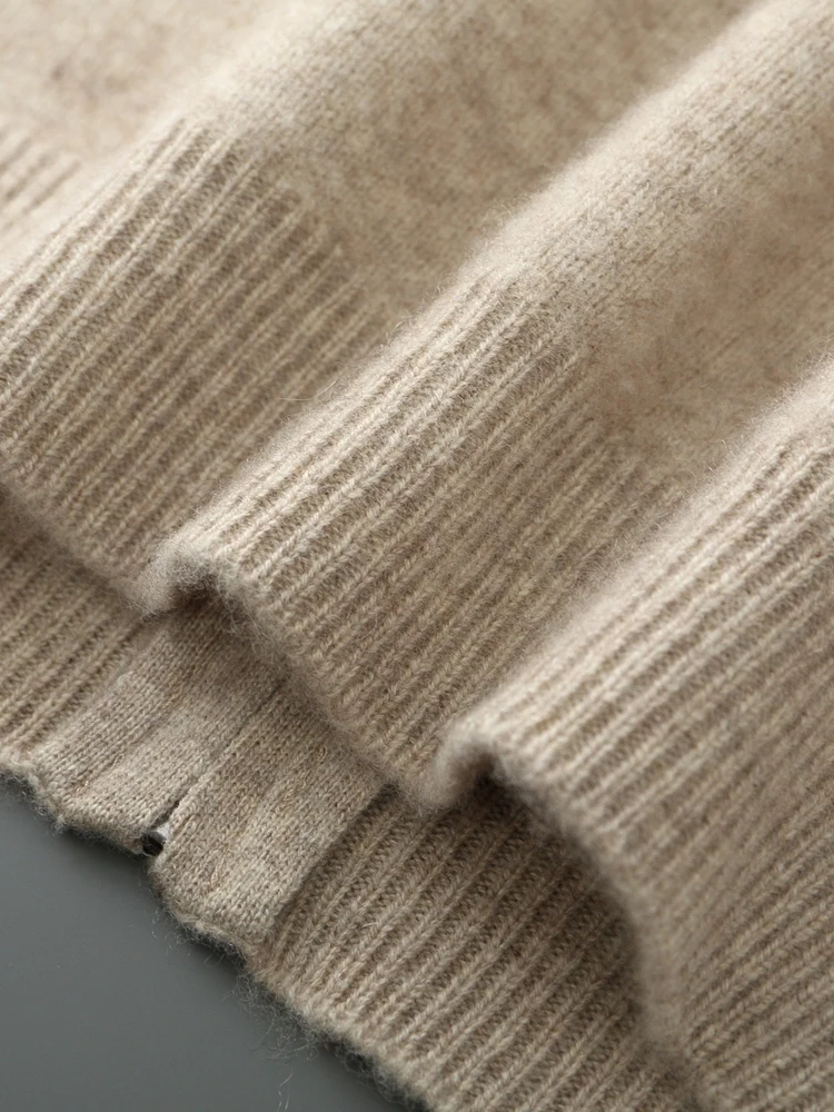 Choice High Quality Men Zipper Wool Cardigan Cashmere Sweater Autumn Winter Thick Smart Casual 100% Merino Wool Knitwear Tops