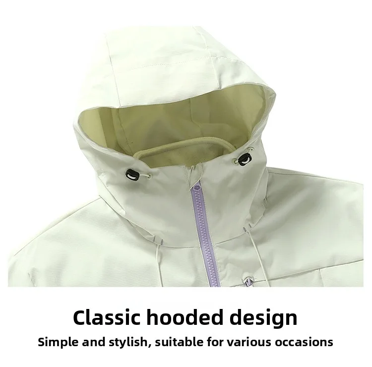 Empty Mountain Rain Hard Shell Windproof and Waterproof Functional Outdoor Three-in-One Hooded Mountaineering Jacket Men Women
