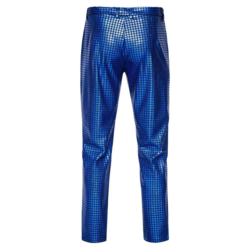 Rainbow striped men's two-piece suitwith a unique and eye-catching style,perfect for fashion shows anda must-have for trendy men
