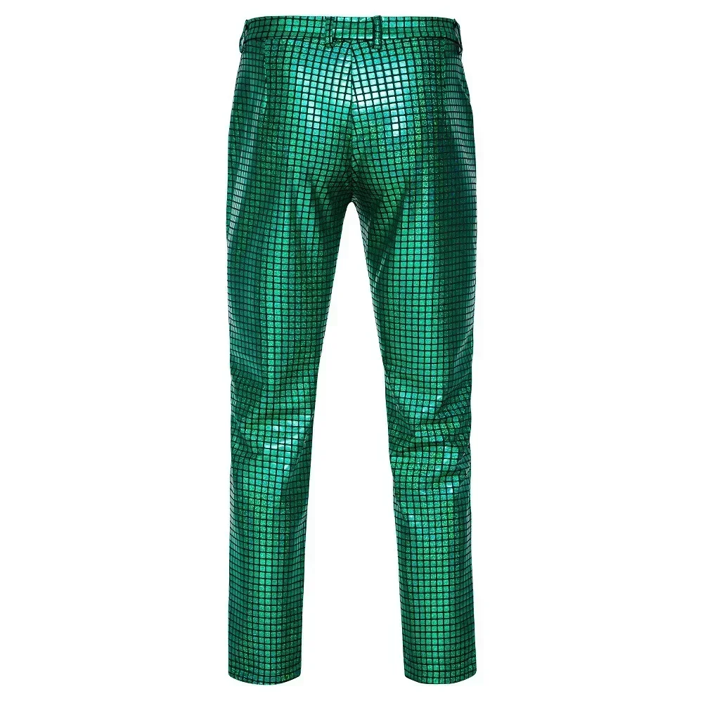 Rainbow striped men's two-piece suitwith a unique and eye-catching style,perfect for fashion shows anda must-have for trendy men