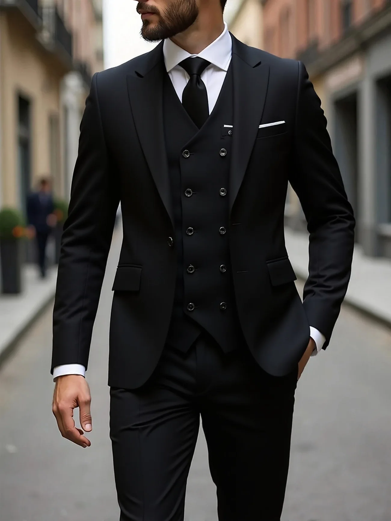 Single Breasted Men's Suit Formal Wear 3 Piece Set Four Seasons Traje Americana Hombre Suit Men Traje Amerimens Suits 3 Piece