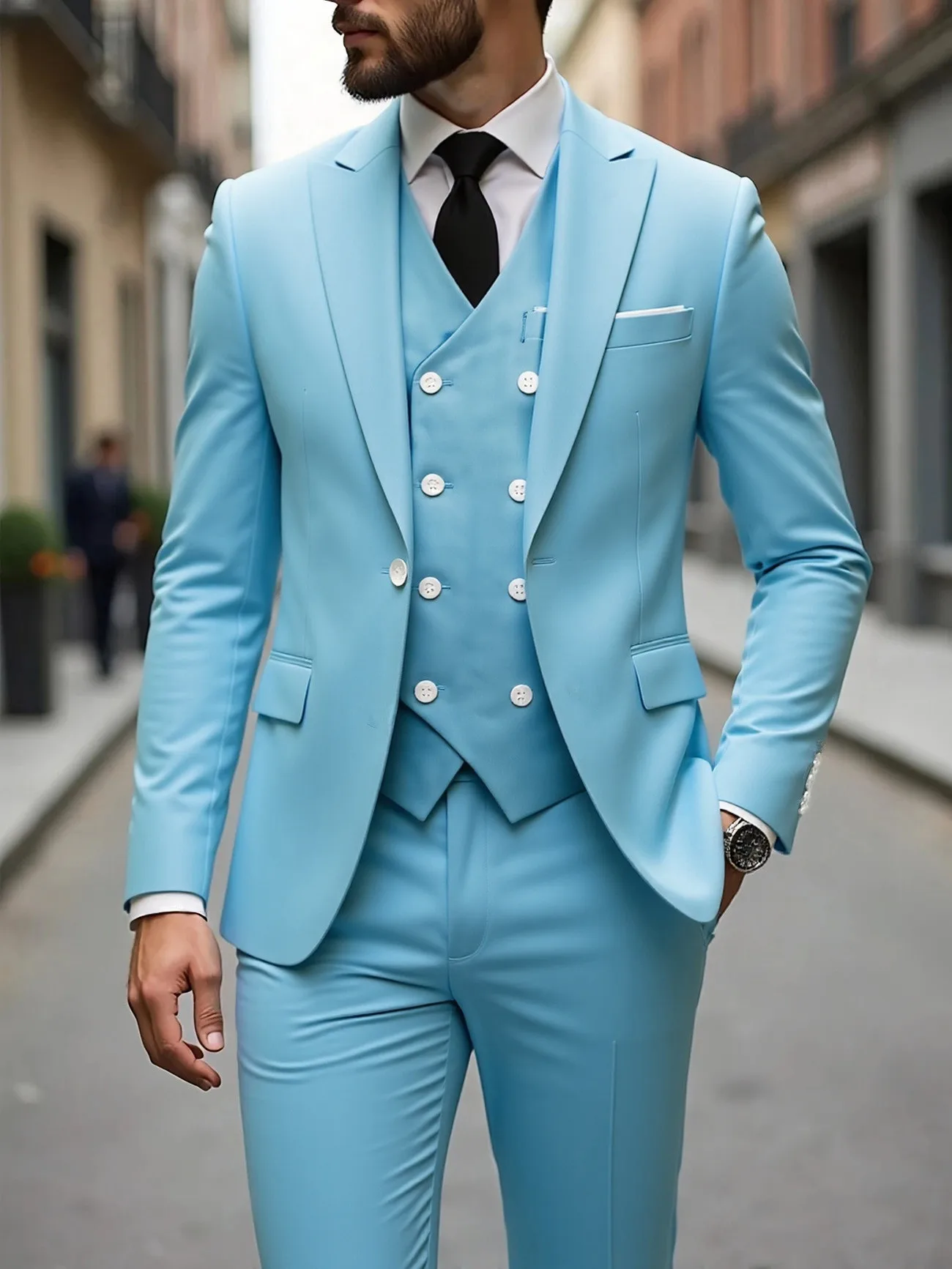 Single Breasted Men's Suit Formal Wear 3 Piece Set Four Seasons Traje Americana Hombre Suit Men Traje Amerimens Suits 3 Piece