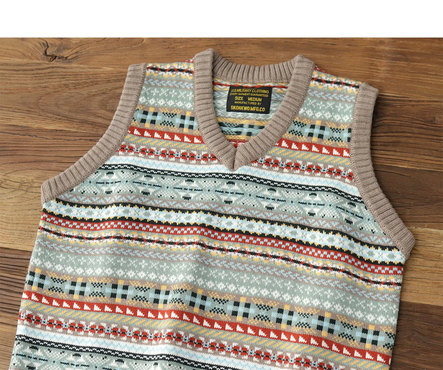 Retro sweater v-neck stacked wool vest autumn and winter sleeveless sweater knitted vest vest for men