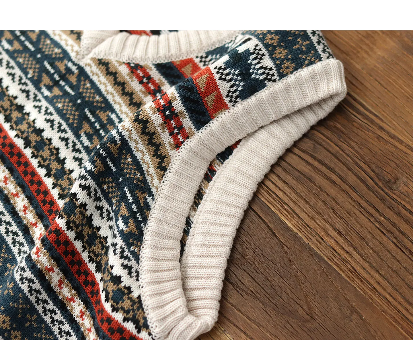 Retro sweater v-neck stacked wool vest autumn and winter sleeveless sweater knitted vest vest for men