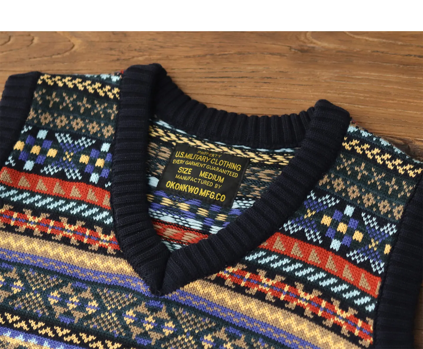 Retro sweater v-neck stacked wool vest autumn and winter sleeveless sweater knitted vest vest for men