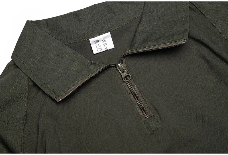 ReFire Gear Army Combat T shirt Men Long Sleeve Tactical T-Shirt Solid Cotton Military Shirt Man Navy Blue Hunt Airsoft T Shirts