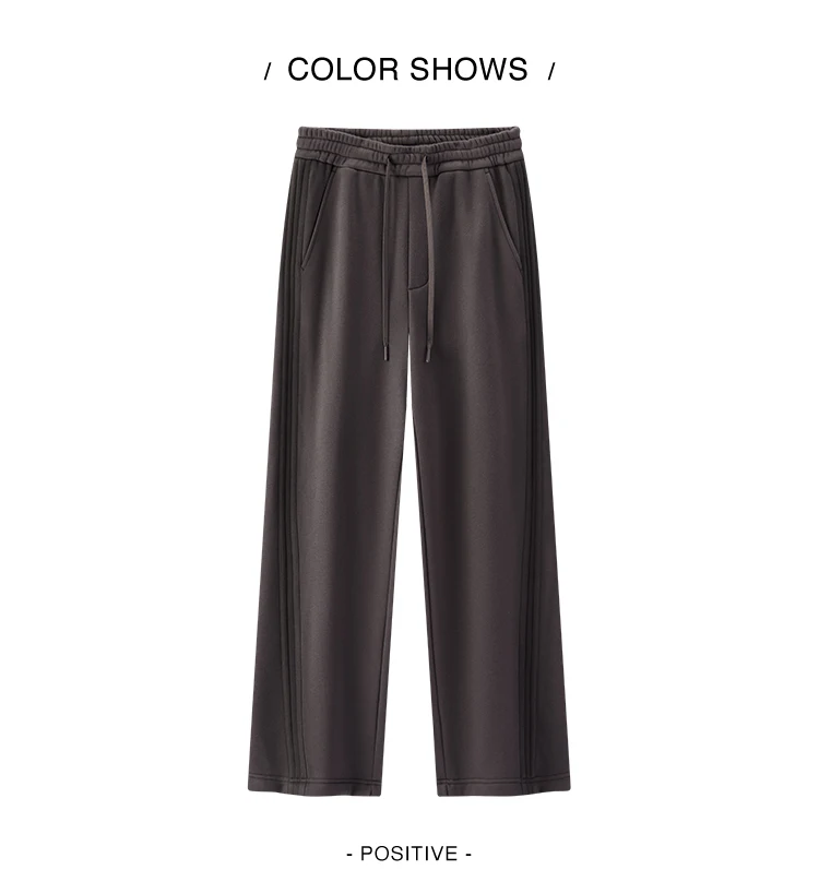 Semir Men Pants Fleece Lined Loose Fit Straight Leg Retro Style 2026 Winter Comfort Fit Everyday Style Full Length