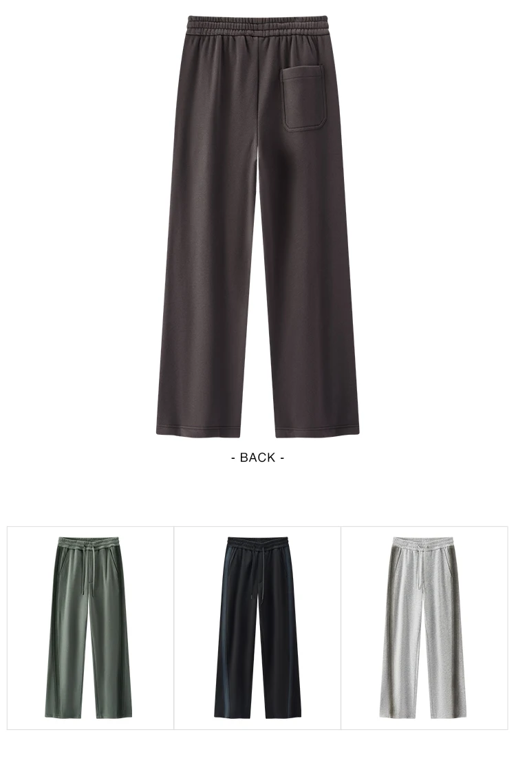 Semir Men Pants Fleece Lined Loose Fit Straight Leg Retro Style 2026 Winter Comfort Fit Everyday Style Full Length