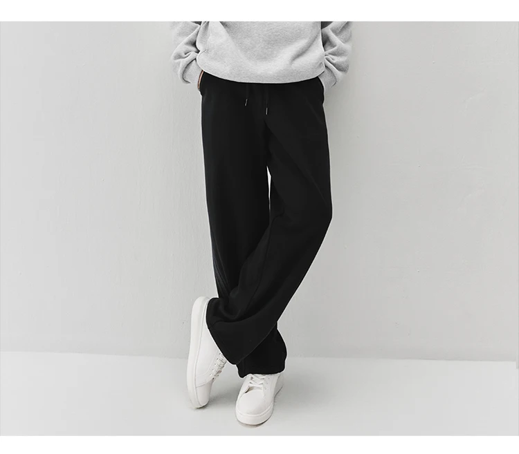 Semir Men Pants Fleece Lined Loose Fit Straight Leg Retro Style 2026 Winter Comfort Fit Everyday Style Full Length