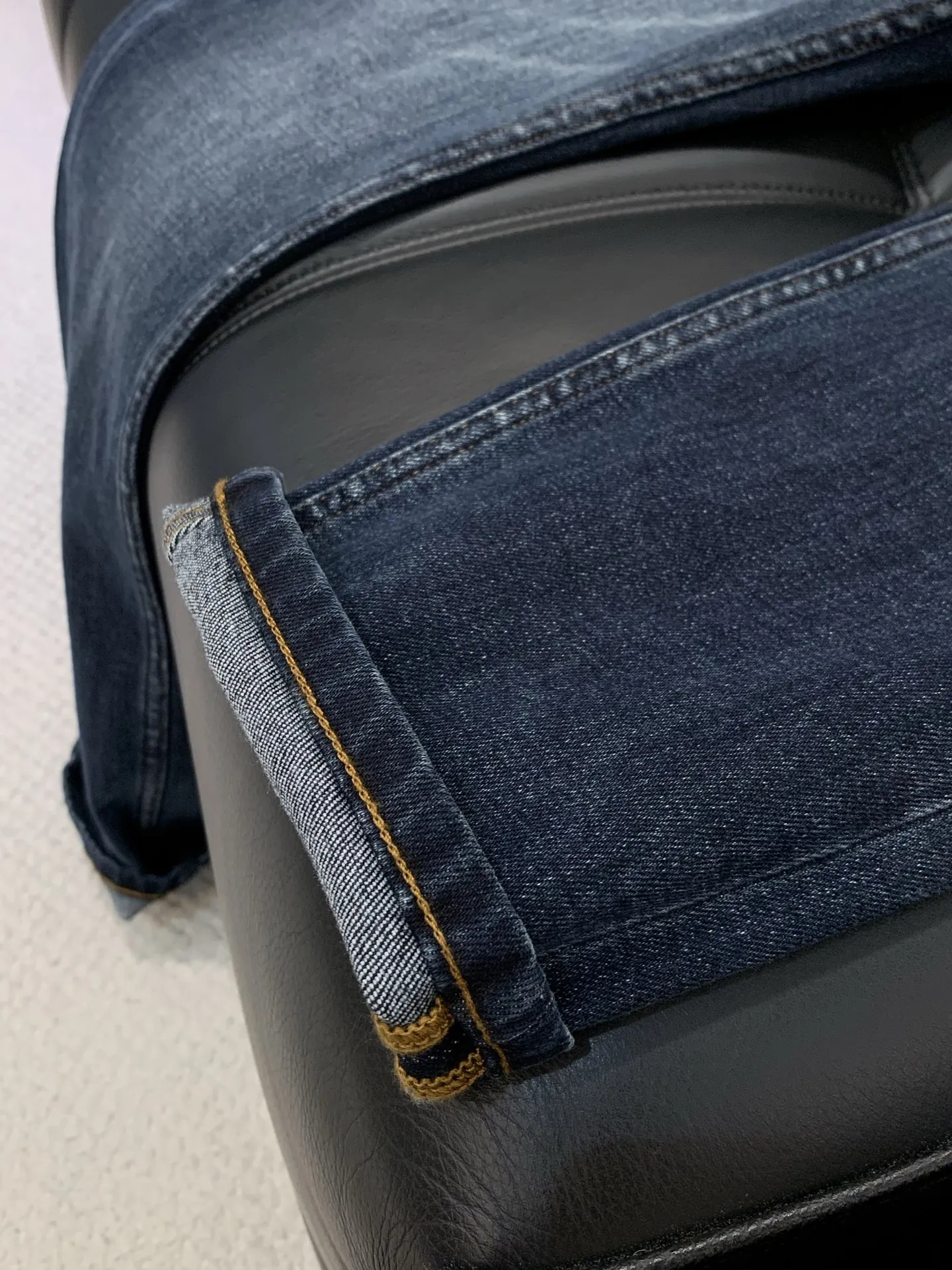 Italian BC washed jeans casual simple slim trousers