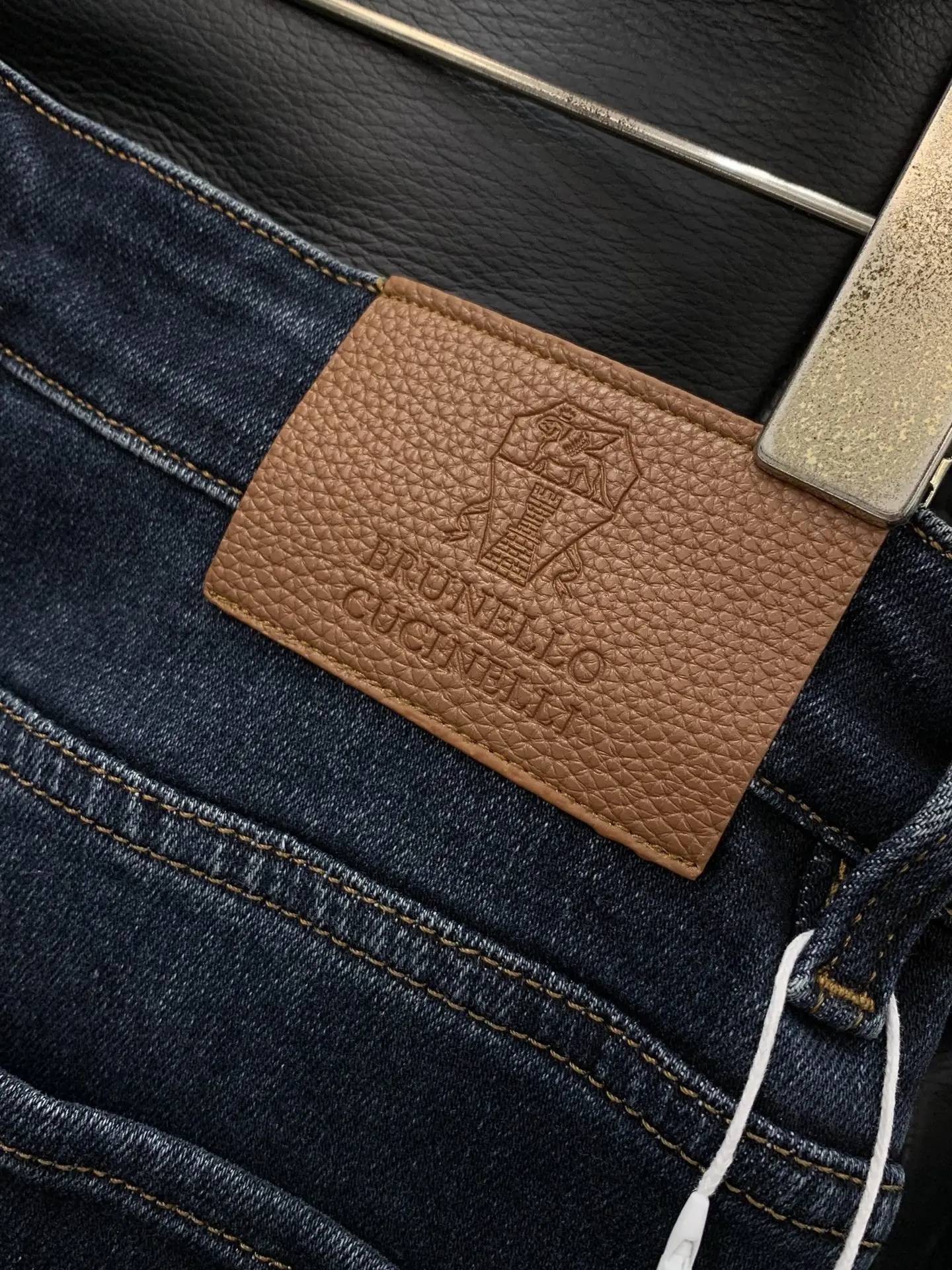 Italian BC washed jeans casual simple slim trousers