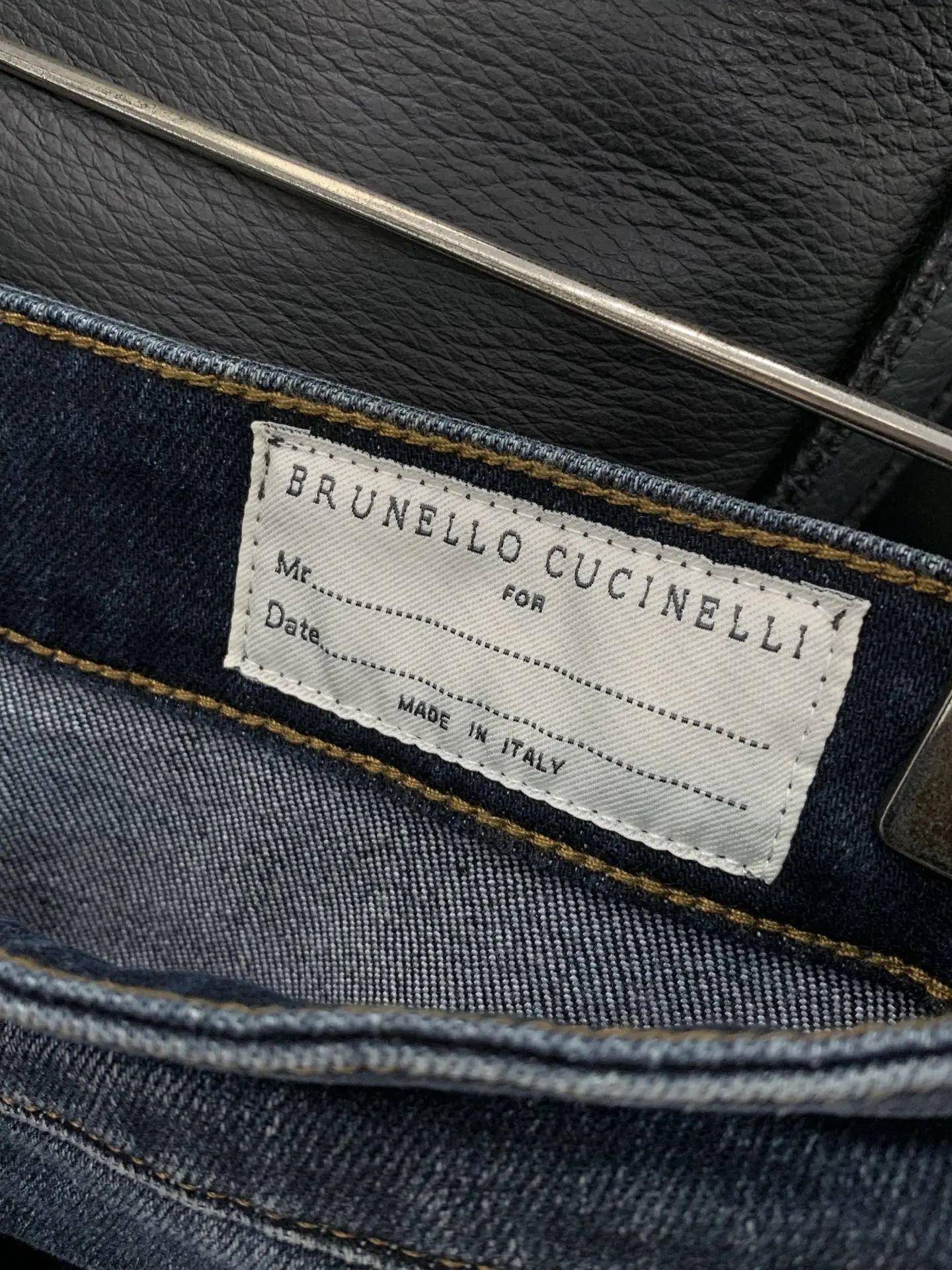 Italian BC washed jeans casual simple slim trousers