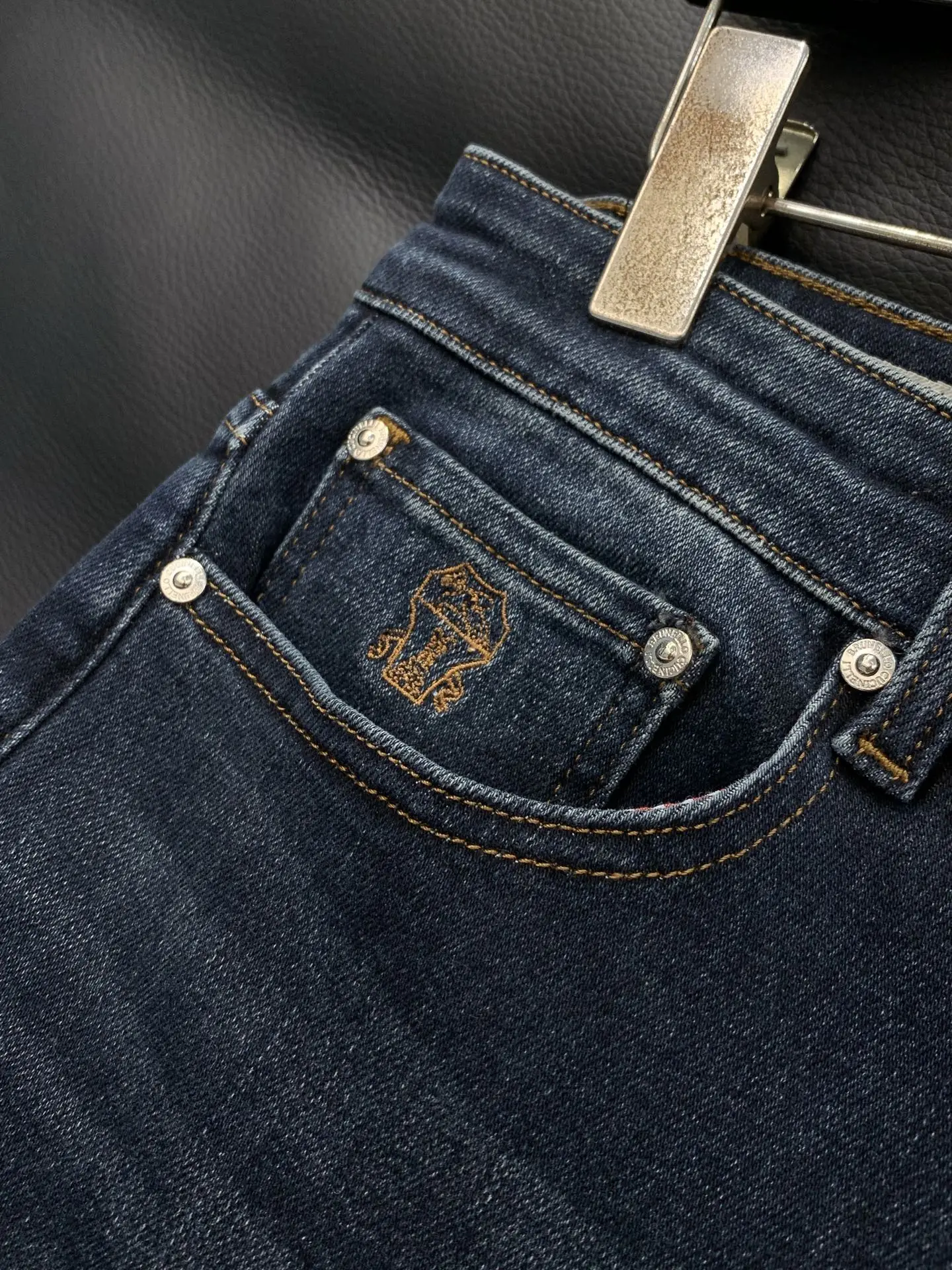 Italian BC washed jeans casual simple slim trousers