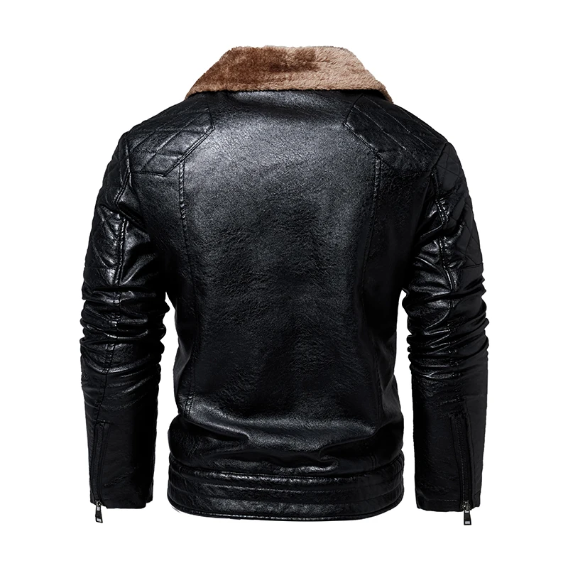 Men's Leather Jackets Autumn Casual Motorcycle PU Jacket Biker Leather Coats Brand Clothing EU Size