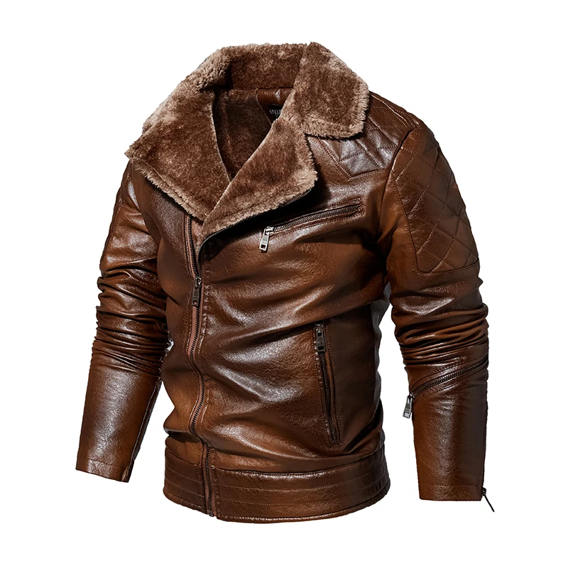 Men's Leather Jackets Autumn Casual Motorcycle PU Jacket Biker Leather Coats Brand Clothing EU Size