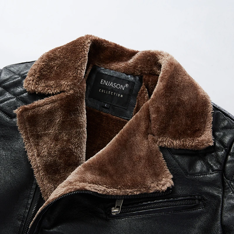 Men's Leather Jackets Autumn Casual Motorcycle PU Jacket Biker Leather Coats Brand Clothing EU Size